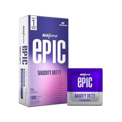 Manforce Epic Naughty Dotty Premium Condoms | 10 Sheets | Extra Dotted With 1800 Square Dots