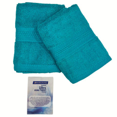 Bombay Dyeing Ultrx Zero Twist Plain Cotton Hand Towel 400 Gsm (Royal Blue)- 2 Piece