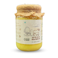 Organic Pure A2 Desi Cow Ghee By Ayuda Organics | Traditional Homemade Curd Churned Healthy Desi Ghee Good For Boost Energy | (500ml) 16.9 Ounce | Jar Pack