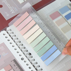 Index Tabs With Ruler, 3 Pack 600 Pieces Sticky Note Marker, Writable & Repositionable File Flags