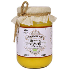 100% Pure A2 Desi Gir Cow Ghee By Vanalaya | Rich Source Of Vitamin A & Healthy Delicious Pure Desi Ghee For Diet | (500ml) 16.9 Ounce | Jar Pack