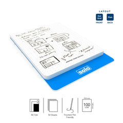 Think Tank Dotted Notepad A6, 50 Sheets, Compact Size For Bullet Journaling, Sketching, Pack Of 2