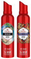 Old Spice Pack Of 2 Deodorant  Lionpride + Nomad 140ml Each 4.7 Fl.oz. No Gas Body Spray For Men | 24 Hour Long Lasting Freshness