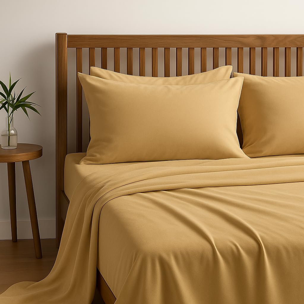 Double Bedsheet With 2 Pillow Covers - 90 X 100 Inches, Taupe | Soft, Breathable & Skin-Friendly Bedding For Daily Use
