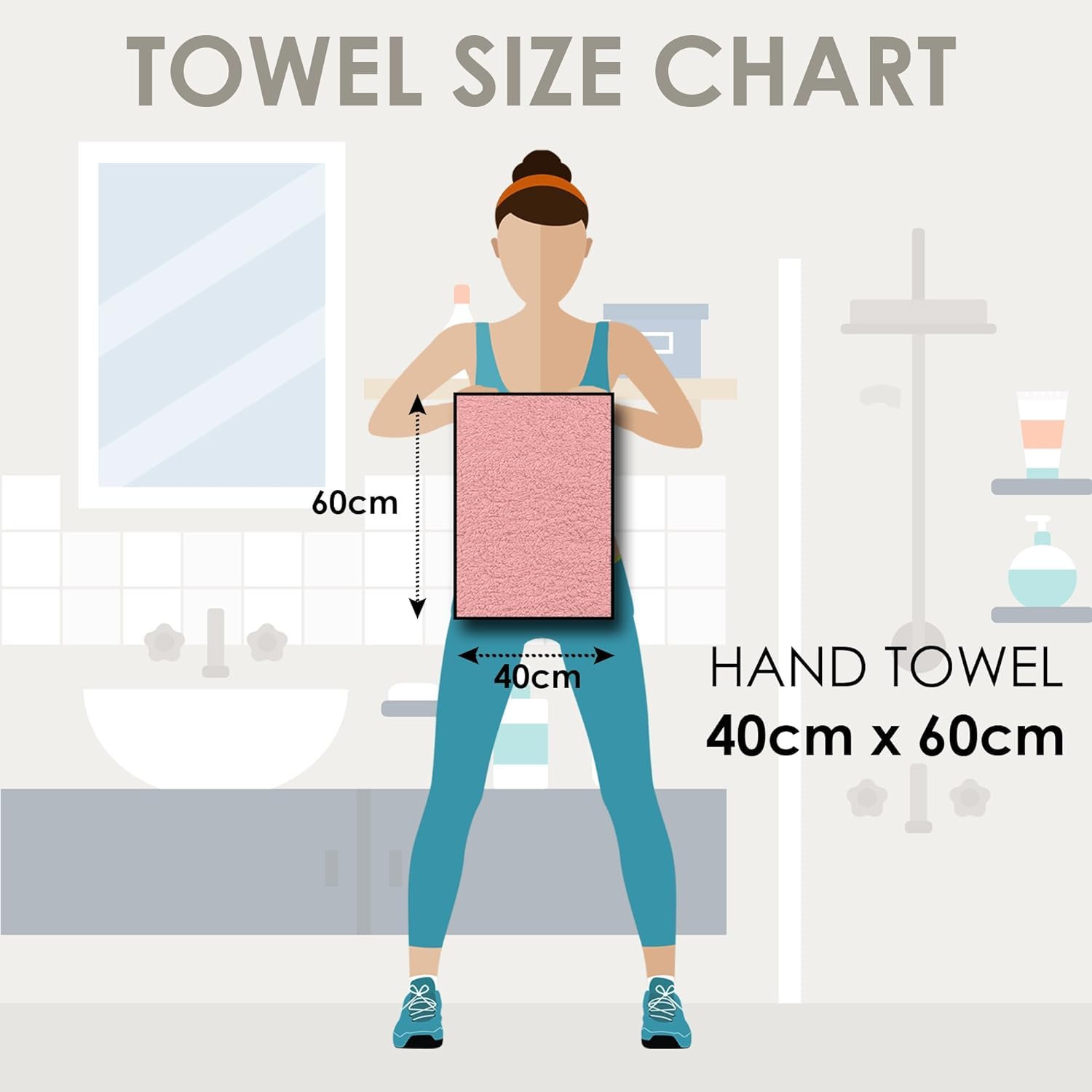 Patpug 100% Indian Ultra Soft Cotton Hand Towel 500 Gsm | For Gym, Workout, Yoga, Wash Basin (Pink) -2 Piece