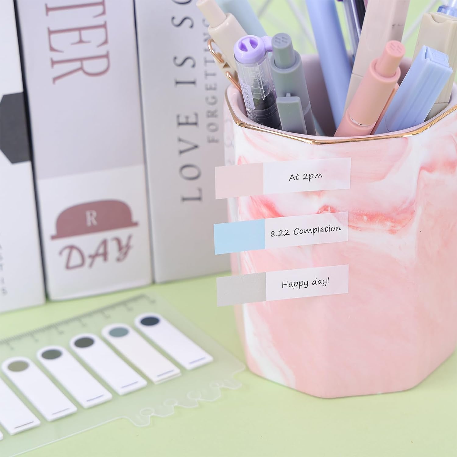 Sticky Note, Colored Writable & Repositionable Book Flags Tabs Strip Index Tabs - Square 1