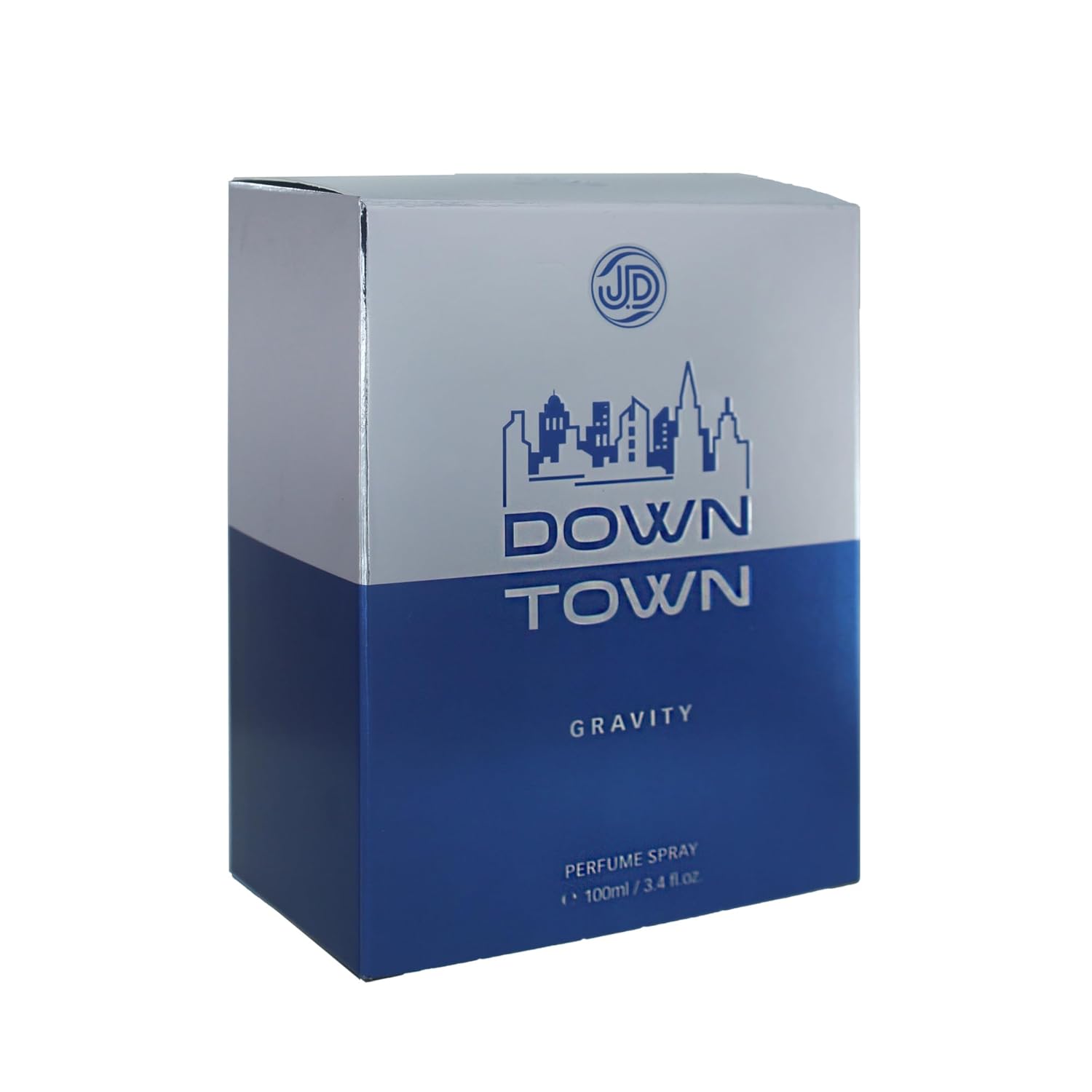 JD International Down Town Gravity Perfume For Men - 100ml, 3.4 Fl.oz. | Long Lasting Fragrance