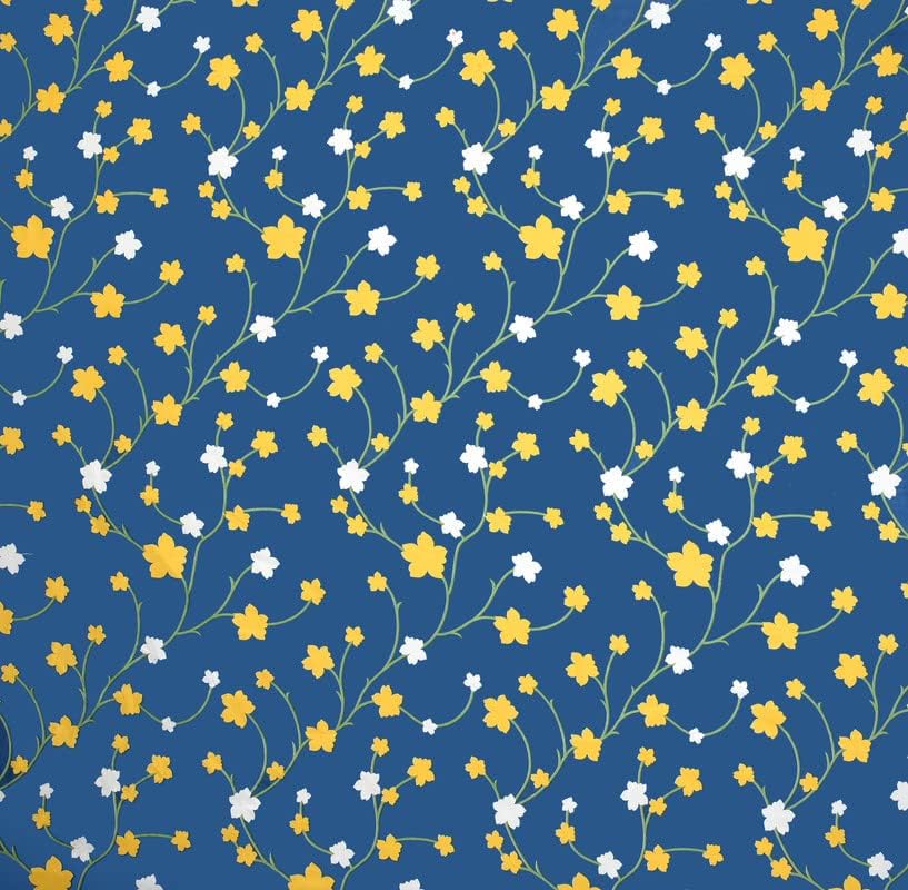 Double Bedsheet With 2 Matching Pillow Covers - 86 X 88 Inches, Dark Blue & Yellow | Soft Brushed Microfiber - Breathable & Wrinkle Free