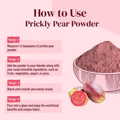 Nature's Fuel Prickly Pear Powder Pure Natural Real Fruit Powders Weight Management Immunity Health Superfood Post Workout Recovery Hemoglobin Booster | 300gm 0.66lbs