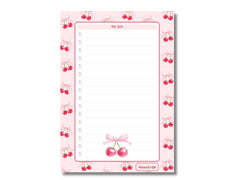 A5 Notes/To Do List Notepad, Beautiful Daily Checklist Pad, Tear-Off Sheets (Cherry) Pack Of 1