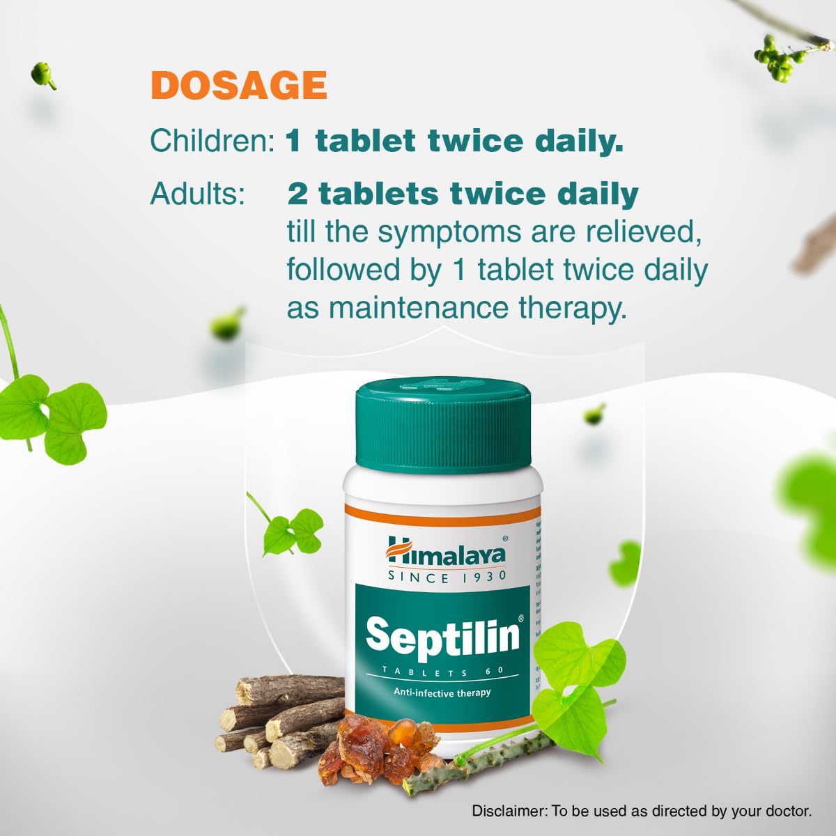 Himalaya Septilin Tablets, Reduces Inflammation, Controls Allergic Symptoms | 60 Tablets