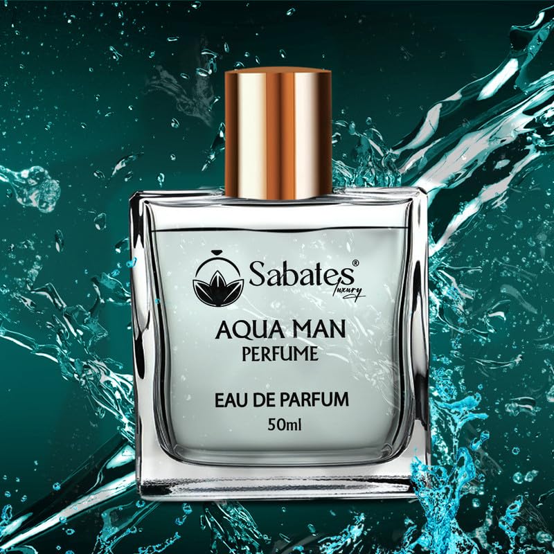 Sabates Aqua Man Eau De Parfum 50ml 1.6 Fl.oz.  | Long-lasting Fresh Fragrance For Men