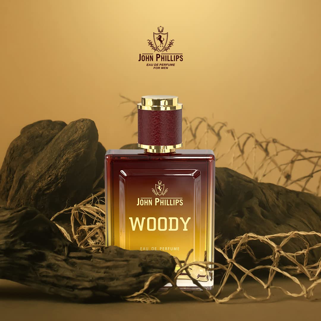 John Phillips Luxury Woody & Bon Voyage Eau De Parfum 100ml 3.4 Fl.oz. Each Pack Of 2 For Men