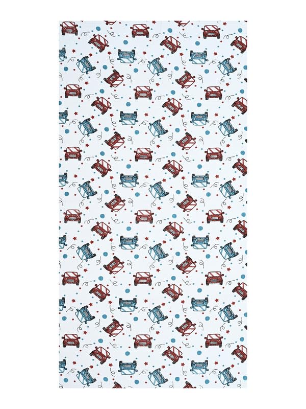 Mafatlal Coo Coo 100% Cotton Kids Bath Towel 250 Gsm | Soft, Lightweight & Quick-Dry Fun Cartoon Print Towel (Red) - 1 Pcs