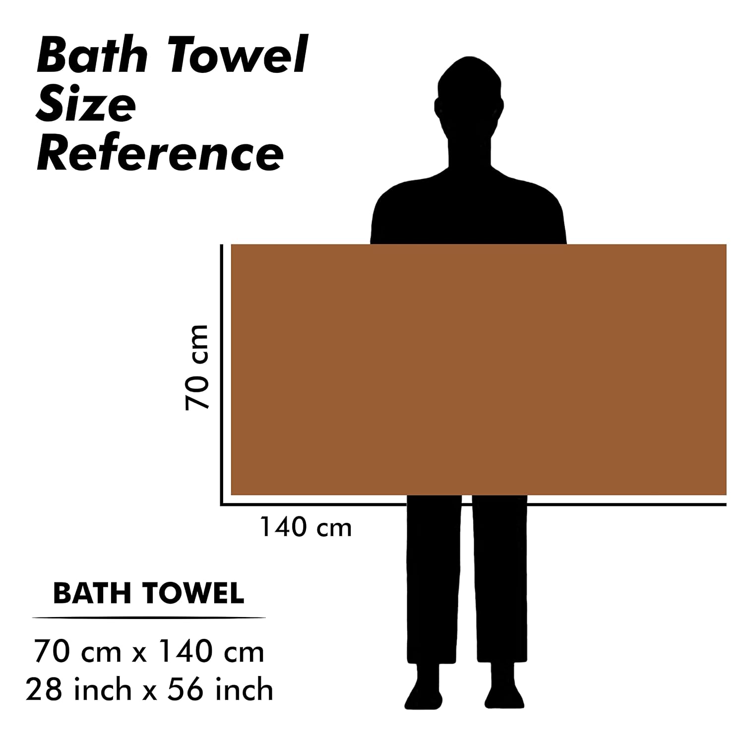 Urbanleaf Microfiber Large Bath Towel 350 Gsm | Quick Dry Super Absorbent Bath Towel For Men & Women (Brown - Stripe)