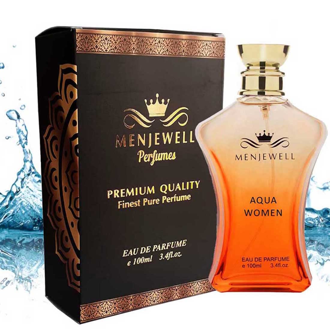 Menjewell Aqua Women Eau De Parfum 100ml 3.4 Fl.oz. Perfume For Ladies | Finest Pure Perfume