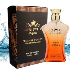 Menjewell Aqua Women Eau De Parfum 100ml 3.4 Fl.oz. Long Lasting | Perfect Gift For Wife | Premium Quality