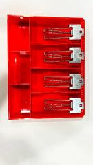 Abs Plastic Cash Drawer, 4 Cash & 3 Coin Organizer For Supermarket | Metal Clip, 7 Slot, 32.2 X 3.5 X 24.5 Cm, Colour - Red, Special Feature - Portable
