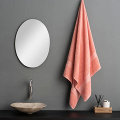 Ddecor Live Beautiful 100% Cotton Bath Towel 500 Gsm | Large Size Bath Towel Soft & Absorbent For Men & Women (Peach)