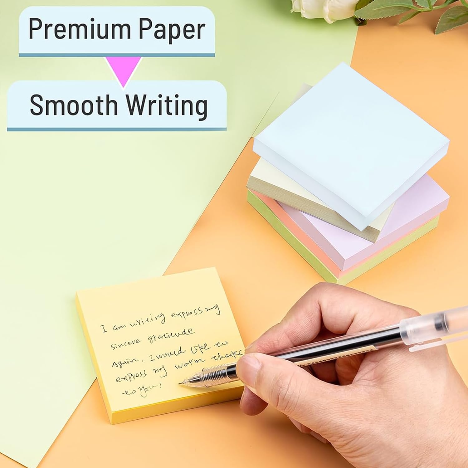 Macaron Sticky Notes - 400 Sheets, Strong Adhesive | Ideal For Notes, Organization & Reminders