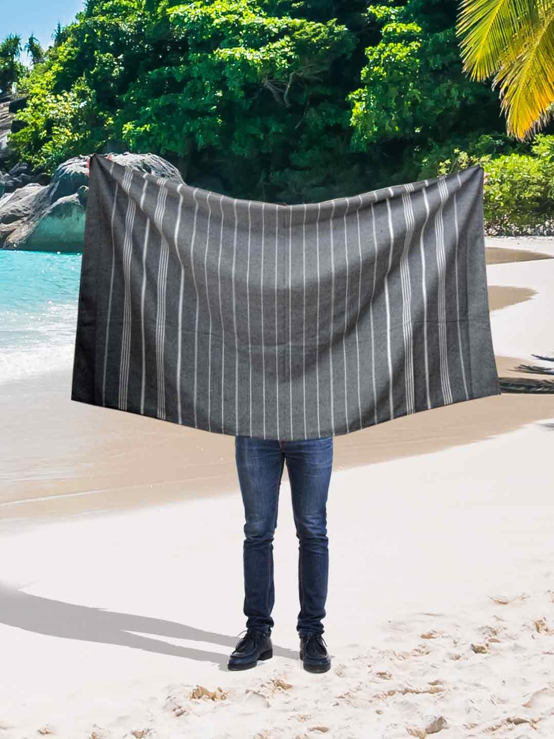 Athom Living Xtra Large Cotton Bath Towel 350 Gsm | Ultra Soft, Highly Absorbent, Quick Dry, Skin Friendly Durable & Lightweight Towel (Grey)