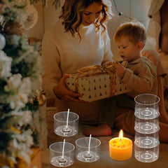 ACRYLIC CUPS HOLDERS TEALIGHT CANDLE | 52 GM VOTIVE CANDLE PACK OF 50