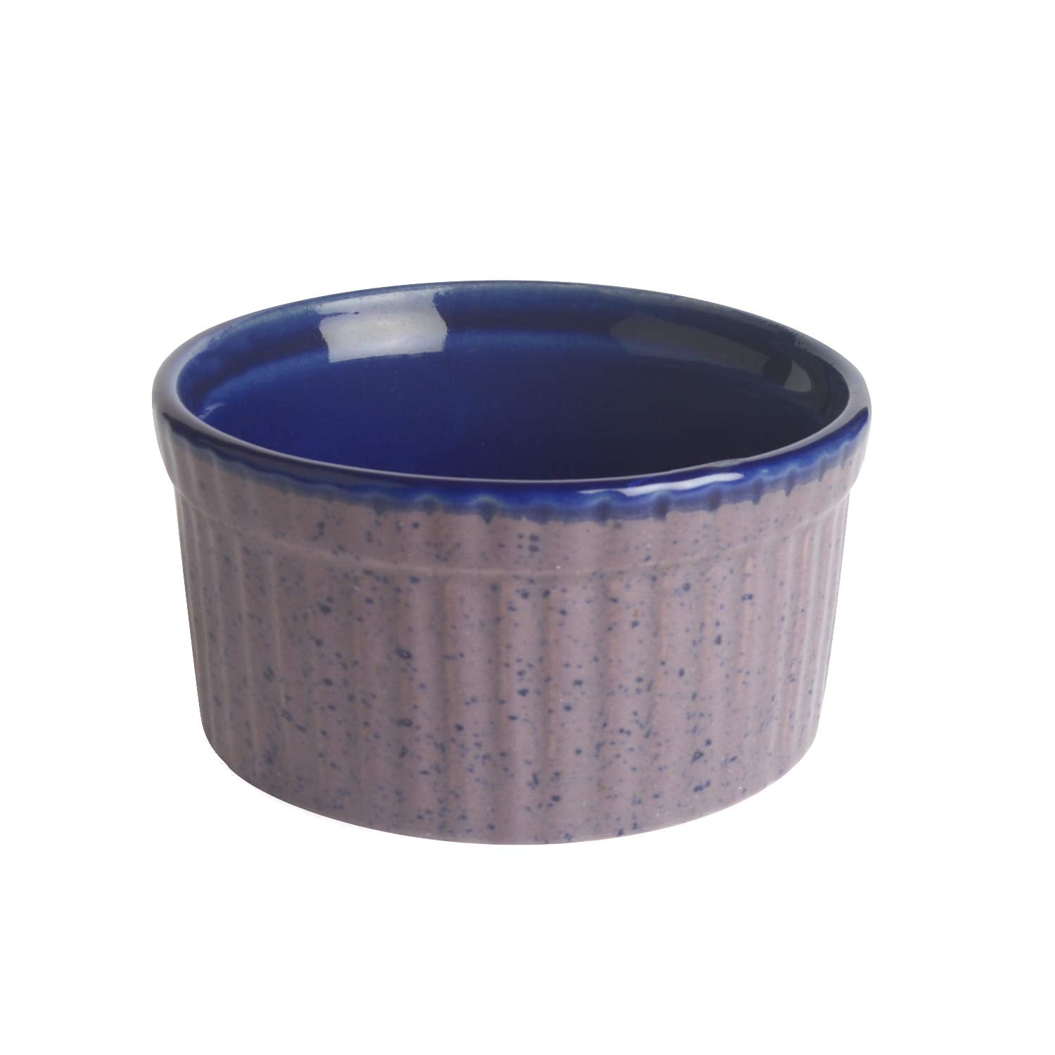 Studio Pottery Ceramic Dessert Dip Bowls Set Of 2 - Purple & Blue, 150ml Each | Chutney Bowls - Ketchup Bowls