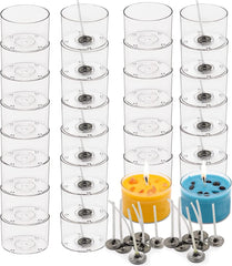 ACRYLIC CUPS HOLDERS TEALIGHT CANDLE | 52 GM VOTIVE CANDLE PACK OF 50