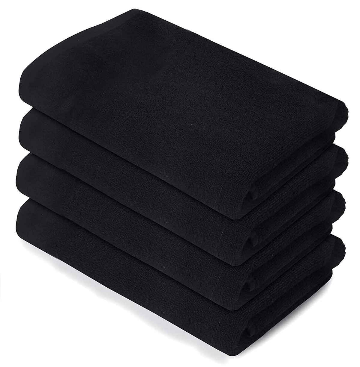 Kuber Industries Cotton Bath Towel 1800 Gsm (Black)- Pack Of 4