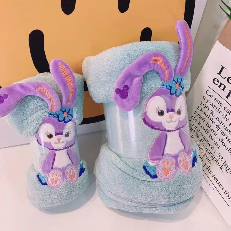 Homecloud Super Soft Rabbit Bath Towel With Hand Towel 700 Gsm | 3x Softer Than Cotton Towels A Gift For Baby Shower | Set Of 2 (Sky Blue)