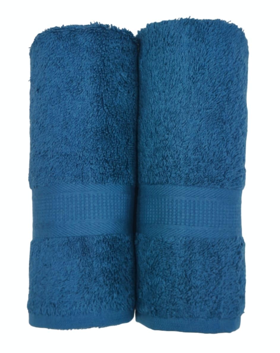 Bombay Dyeing Plain Santino 500 Gsm Cotton Hand Towel Set - Dark Blue (2 Piece)