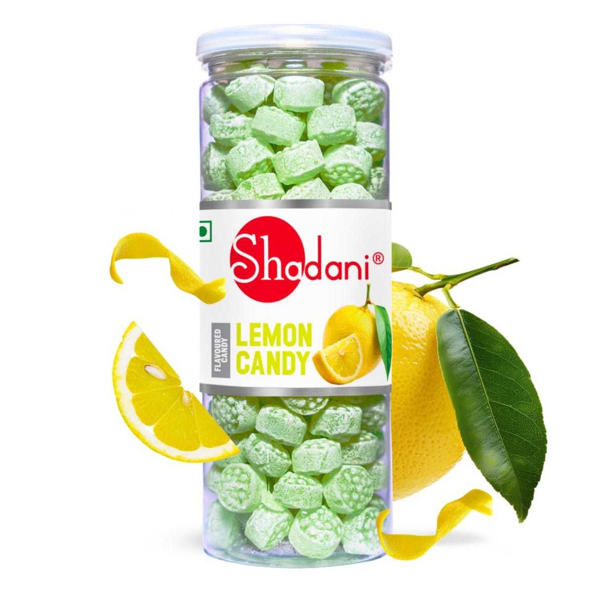 Shadani Lemon Candy 230gm, Tangy Lime Flavored Toffees