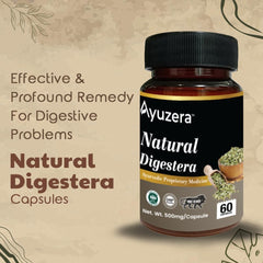 Ayuzera Natural Digestera, Food Supplements, Ajwain Extract, Jeera Extract, Sounf Extract, Methi Extract, Kala Namak Extract | 60 Capsules, 100gm 0.2lbs
