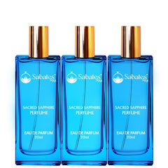 Sabates Sacred Sapphire Eau De Parfum Each 20ml 0.6 Fl.oz. Combo Of 3 | Perfect For Everyday Use For Women