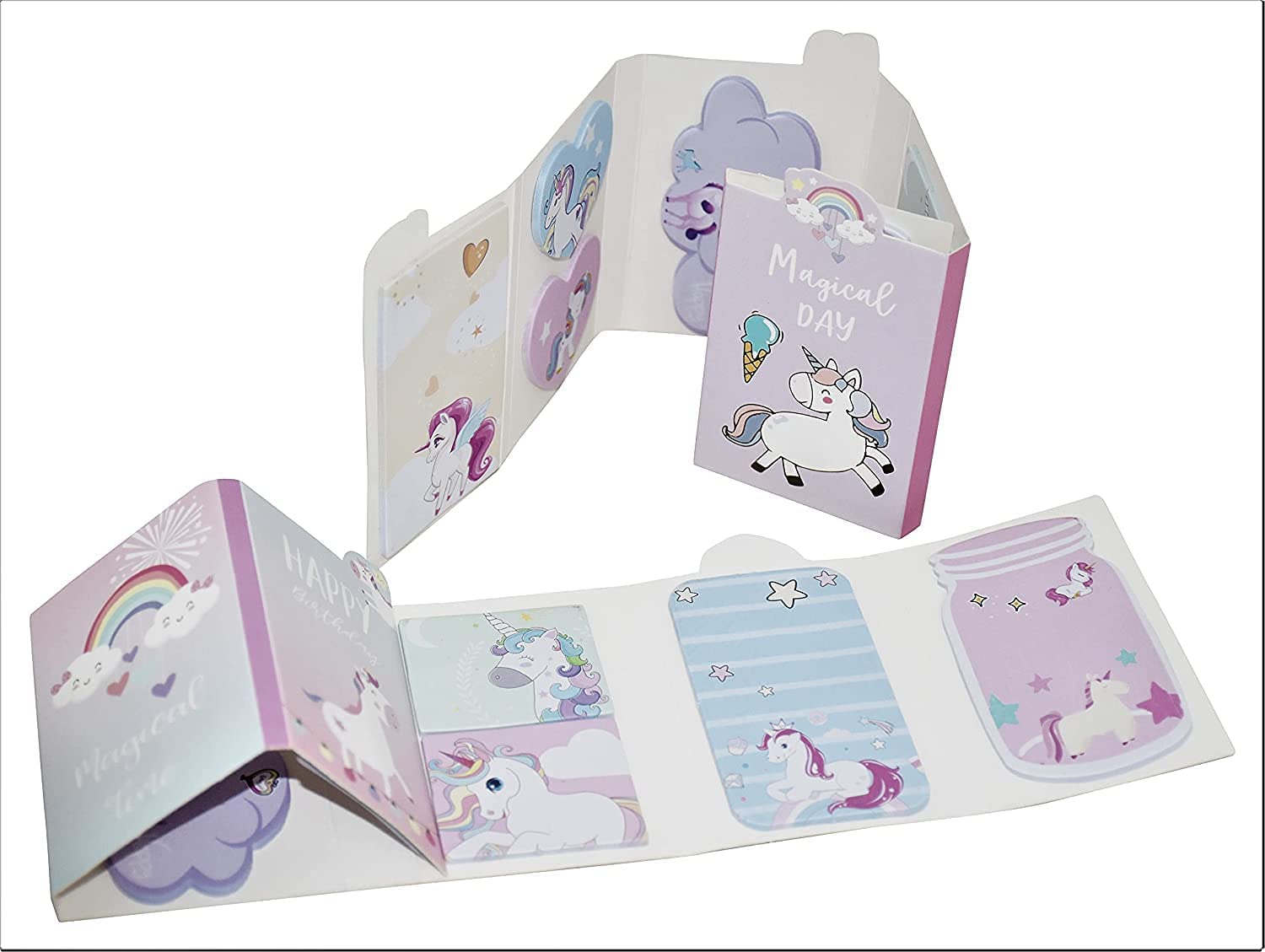 Unicorn Sticky Notes Book Shape Sticky Notes (Pack Of 1, Multicolor, 6 Notes)