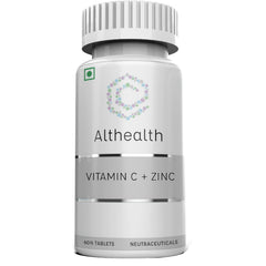 Althealth Vitamin C + Zinc Immunity Builder Supplement, Promotes Powerful Antioxidants | 60 Tablets ,100gm 0.2lbs