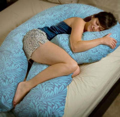 U Shaped Pregnancy Pillow, Maternity Pillow, 100% Cotton, Removable Cover, Tree Of Life Deign, Sky-Blue | Super Premium Pillow For Sleeping, Versatile Use, Pregnocare Microfibers Pillow