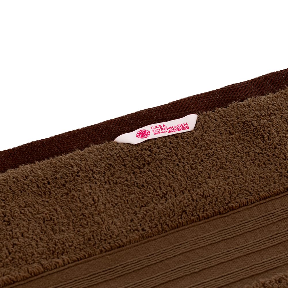 Casa Copenhagen Egyptian Cotton Exotic Hand Towel 400 Gsm (Zt Brown)- 2 Pcs