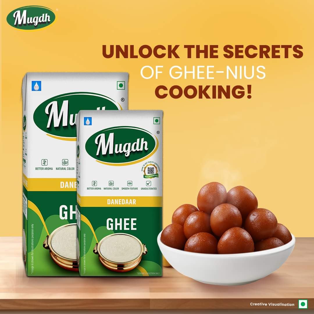 Organic Daanedaar Desi Ghee By Mugdh | Naturally Improves Digestion & Boosts Immunity Desi Ghee Good For Health | (1 Litr) 33.8 Ounce | Box Pack