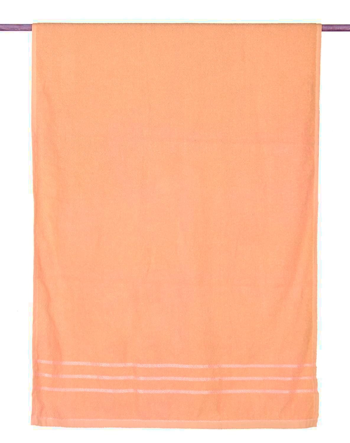 Blissful Creations 100% Cotton Bath Towels 450 Gsm | Soft & Absorbent Bath Towel For Men & Women - Urban Comfort (Orange)