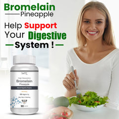 Vokin Biotech Bromelain Pineapple Digestive Enzyme- 2400 Gdu/ G - 500 Mg | 90 Capsules 150gm 0.3lbs