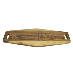 Brown Hexagonal Teak Wood Chopping Board | Cheese & Bread Board - Cheese Platter Board | Cutting Board - Wooden Platter