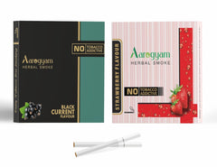 Strawberry & Black Current Flavored Cigarette For Relieve Stress & Mood Enhance - 10 Sticks X 2 Packets | No Bad Smell, Non Addictive, No Harmful - Tobacco & Nicotine Free