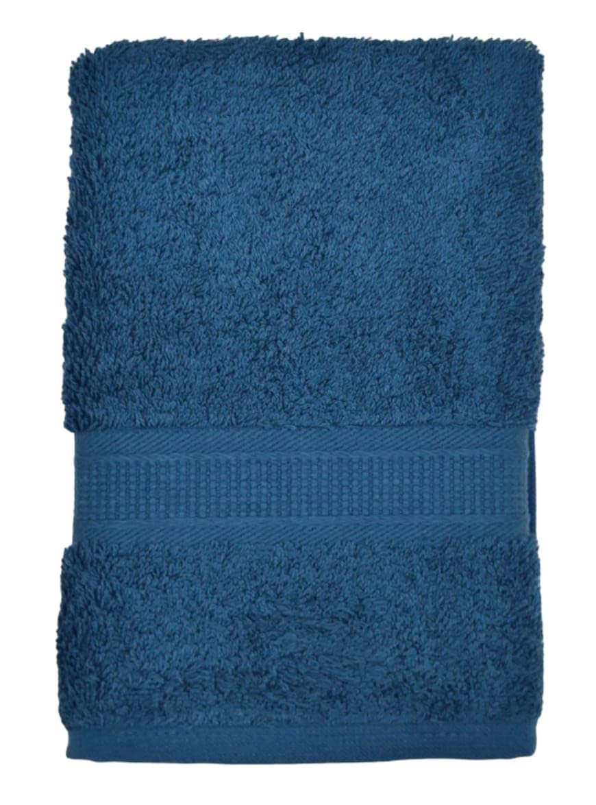 Bombay Dyeing Plain Santino 500 Gsm Cotton Hand Towel Set - Dark Blue (2 Piece)