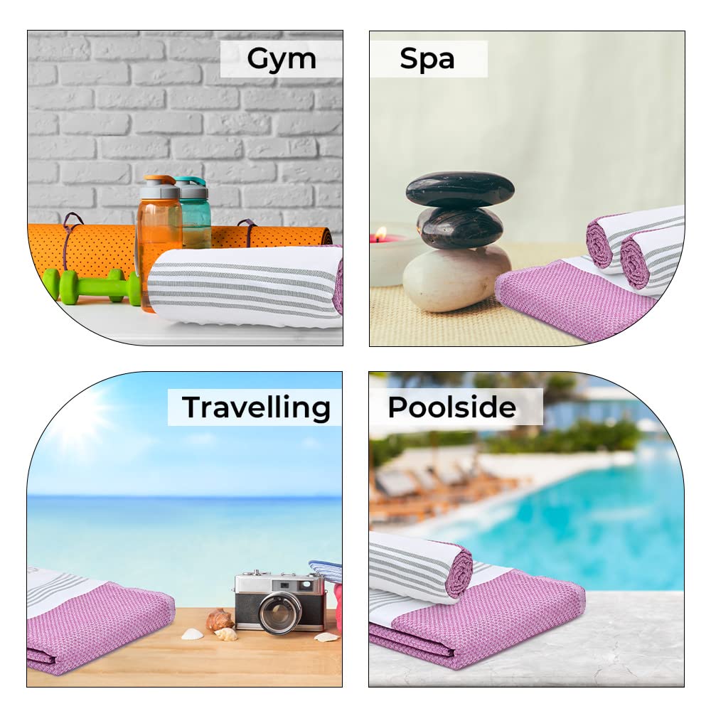 The Better Home Cotton Large Size Bath Towel 300 Gsm | Soft Towel For Men Women Anti-Odour High Absorbency Quick Dry Towel (Purple)
