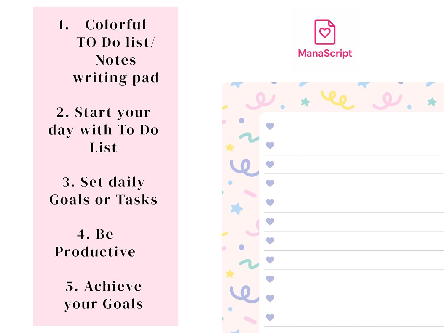 A5 Notes/To Do List Notepad, Beautiful Checklist Pad, Tear-Off Sheets (Rainbow) Pack Of 1