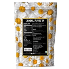 Blue Tea Chamomile Flower Tea - 100gm Zipper Pack, 3.5 Ounce, 100 Cups | Whole Flower Buds Tisane For Sleep & Relaxation - Caffeine Free, Non-Bitter, Non-GMO