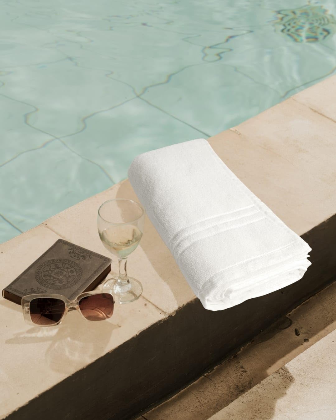 Meraro Cotton Bath Towel 500 Gsm | Large Size Towel For Home Salon, Spa, Gym Beach- Soft & Absorbent Towel (White)