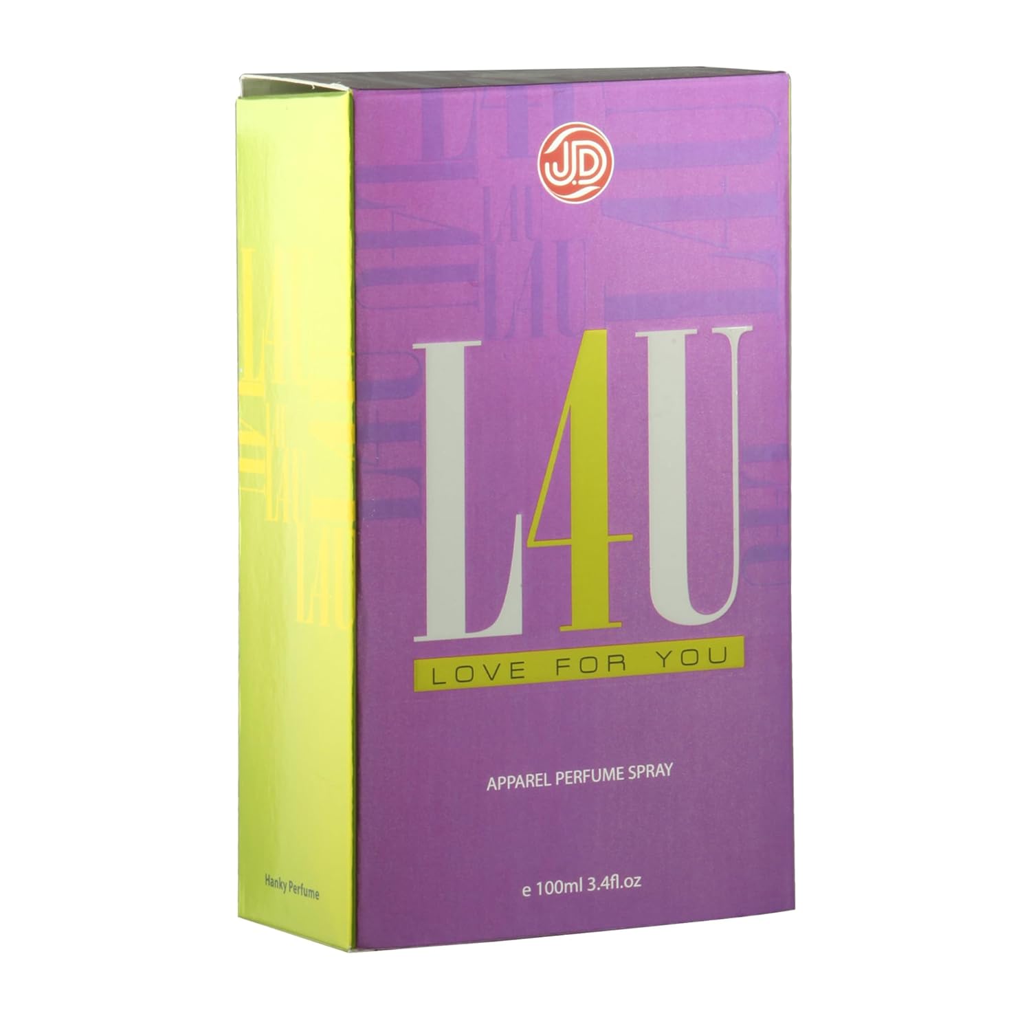 JD International L 4 U Apparel Unisex Perfume With Long Lasting Fragrance - 100ml, 3.4 Fl.oz | Love For You Perfume For Men & Women