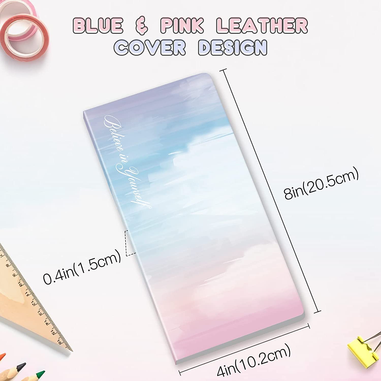 Stick Notes Pad With Bookmark Index For Planner Sticky Notes For School, Office Supplies - Pink